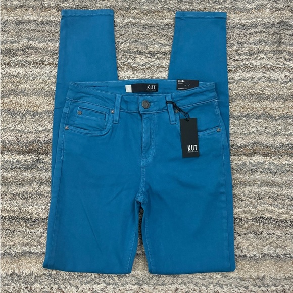 KUT From The Kloth Blue Diana Skinny Jeans Sz 0 NWT | KUT Diana Skinny Jeans - - Picture 4 of 13